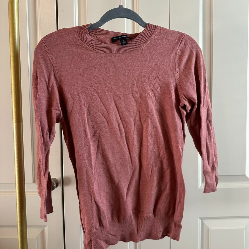 Banana Republic Three Quarter Sleeve Crew Neck Sweater, size S